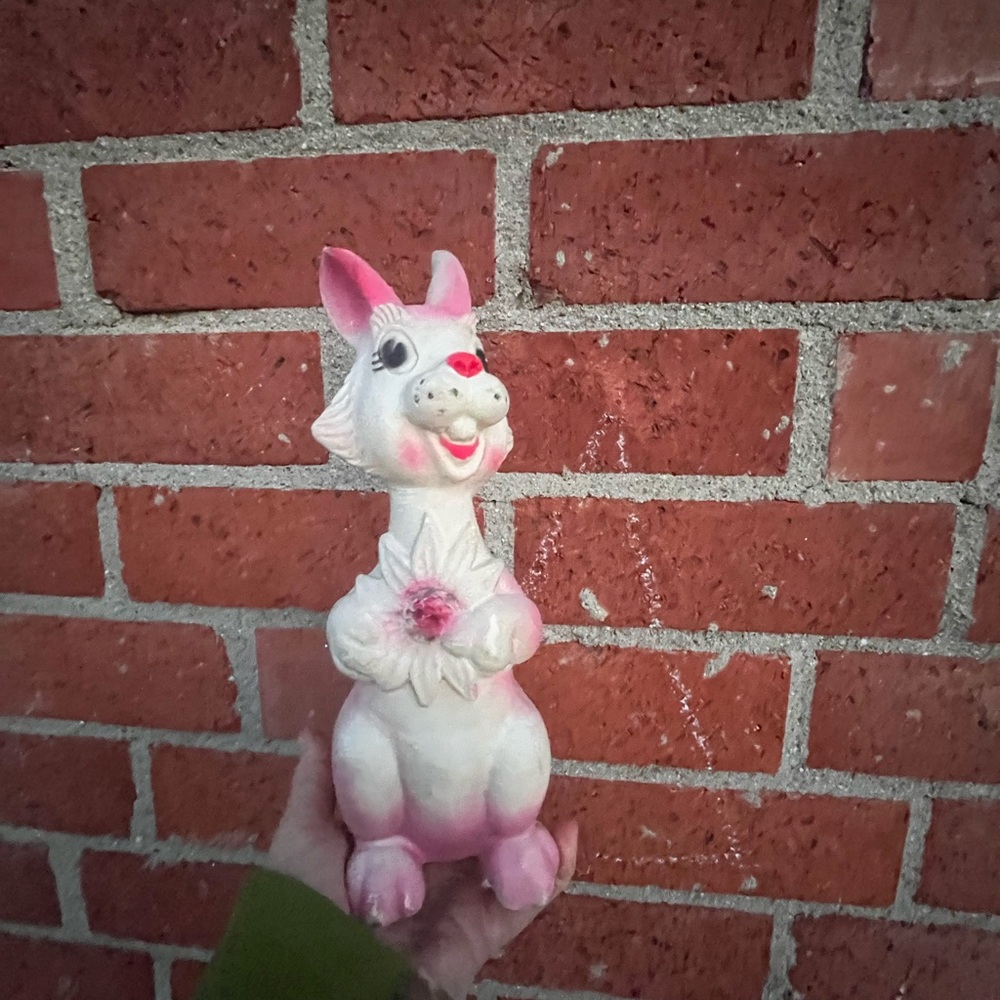 Vintage 1960s-1970s Rubber Squeaky Bunny Toy